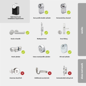 ekey uno intelligent door lock with fingerprint and battery operated