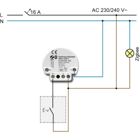 NEXENTRO 57004000 Інтерфейс ZigBee з двома кнопками для модернізації існуючих вимикачів розумного дому, підходить для стандартних розеток прихованого монтажу, 230 В, білий