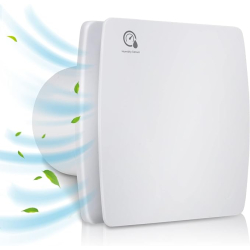 Randaco 100 mm leiser Badezimmerventilator mit Feuchtigkeitssensor und Timer – ideal für Badezimmer, Toiletten und Küchen