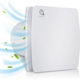 Randaco 100mm quiet bathroom fan with humidity sensor and timer - ideal for bathrooms, toilets and kitchens