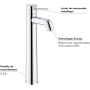 GROHE Mezclador monomando de lavabo tamaño XL Start Classic Chrome 23784000 (importación alemana)