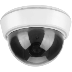 Sonew Cámara simulada, cámara de vigilancia domo simulada con luces IR intermitentes rojas simuladas - Cámara simulada para uso en interiores y exteriores, para el hogar y la empresa