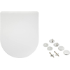 Amazon Basics D-förmiger Harnstoff-Toilettensitz, matte Oberfläche, 36,5 x 43 cm