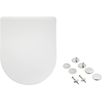 Amazon Basics D-Shaped Urea Toilet Seat Matte Finish 36.5 x 43 cm