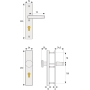 Herraje de seguridad para puertas ABUS KLS114 F1