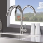 GRIFEMA kitchen faucet – 360° rotatable, high-quality stainless steel with high spout (271 mm)