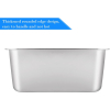 ASelected 304 Stainless Steel Large Rectangular Washing Up Bowl 10 Litre Dishwasher Mixing Bowl Plastic Free 33 x 24 x 15 cm