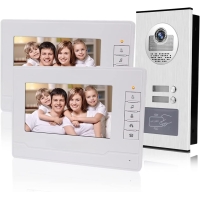KDL Heimat 7" RFID video intercom with two monitors with 1 IR night vision camera 800x480