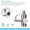 Grifo de cocina GRIFEMA – Giratorio 360°, acero inoxidable de alta calidad con caño alto (271 mm)