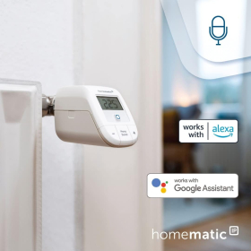 Termostato IP Homematic para calefacción inteligente en el hogar: Wi-Fi, control digital de la calefacción con o sin aplicación, Alexa, Asistente de Google