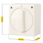 Schellenberg 23003 interruptor basculante de superficie, interruptor de persiana conmutable de interruptor a función táctil, fácil de reequipar, 5 polos de conexión, blanco