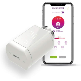Válvula termostática Somfy para radiadores, destinada a regular la temperatura de los radiadores.