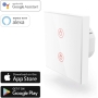 hama | Wi-Fi Inteligente y Interruptor Táctil, Compatible con Alexa/Google Home, Temporizador, Control por App, Color Blanco [Clase de eficiencia energética A+]