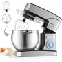 Homelux 2500W Dough Mixer, Food Processor, Dough Machine, 6 Speeds, Includes 3 Piece Pastry Set and Splash Guard, 6 Speeds with 12L Stainless Steel Bowl