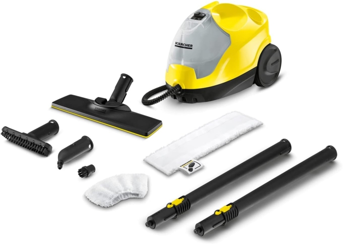 Limpiadora a vapor Kärcher SC 4 EasyFix, 3,5 bar, 2000 W, tiempo de calentamiento de 4 min, 100 m², sistema de 2 depósitos, kit EasyFix Limpiadora a vapor Kärcher SC 4 EasyFix, 3,5 bar, 2000 W, tiempo de calentamiento de 4 min, 100 m², sistema de 2 depósitos, kit EasyFix
