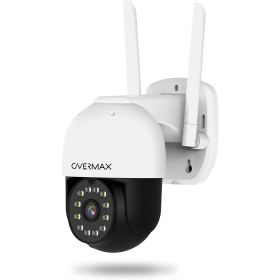 Вулична PTZ камера Overmax CAMSPOT 4.95 QHD, 4 МП, кольоровий нічний режим з кутом повороту 60 м, 355°/90°, кут огляду 100°, сигналізація руху, двосторонній звук