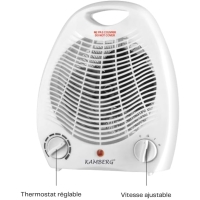 Kamberg 2000 W fan heater – efficient heating with low noise levels