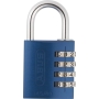 Abus 145/40_AZUL – Aluminium-Zahlenvorhängeschloss 40 mm 4-stellig blau