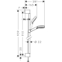 Hansgrohe 26538400 Душовий комплект Crometta Vario, 2 види струменя, водозберігаючий, 0,90 м, білий/хром