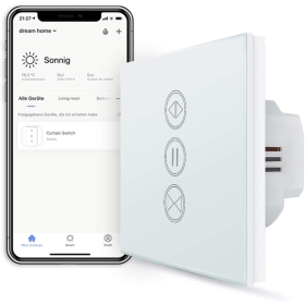 [NEW Generation] LoraTap WIFI Smart Rollladen Jalousie Zeitschaltuhr Schalter Rolladenzeitschaltuhr Timer für Rolladenmotor Kompatibel mit Google Home