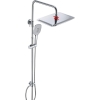 JOHO Thermostatic Shower System, Rain Shower With Thermostatic Tap And XXL Shower Head, 35 x 25 cm, silver