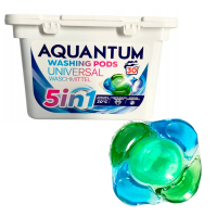 Капсулы парфюмированные 30 шт 5 в 1 для стирки Aquantum