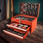 Caja de herramientas de tres piezas con herramientas BRÜDER MANNESMANN, 155 piezas