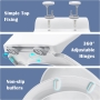 STOREMIC Toilet lid with soft-close mechanism,Toilet lid with magnetically attachable toilet seat for children,Quick release function,Toilet seat with adjustable hinges,O shape white, plastic version