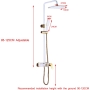 QJUZO Shower Set Shower Column Shower Faucet Rain Shower Shower Faucet Shower Head Shower System incl Hand Shower Shower Set Height Adjustable