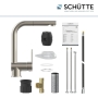 Schütte 79729 London sink faucet, Stainless steel look