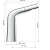 EISL NI075COCR Wash basin with pull-out hair wash basin head