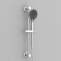 Non-drilled and non-drilled shower rail, chrome