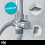 EISL Easy Energy DX12004-A-Set 2 in 1, large (170 x 170 mm) hand-held, rain shower without faucet, ideal for retrofitting, complete mounting kit DX12004-A