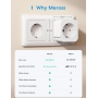 Умная розетка Meross работает с Apple HomeKit 16A, Wi-Fi, совместимая с Alexa, Google Home, упаковка из 2 шт.