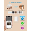 Датчик дверей і вікон Meross Wi-Fi, сумісність з Alexa, Apple Home, Google Home і SmartThings (концентратор не входить до комплекту)