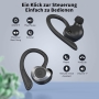 COMISO Wireless Kopfhörer, Bluetooth 5.0 Wireless Headset mit Mikrofon Deep Bass IPX7 Waterproof Sport Kopfhörer (Schwarz)