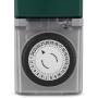 REV Ritter 0025700409 - Presa con orologio meccanico Tag IP44, colore: Grigio/Verde