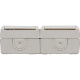 REV AquaForm, double socket outlet damp-proof socket outlet, IP44, single-pole, surface-mounted, white