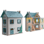 Playtive wooden dollhouse »Cabinet«, three floors, foldable