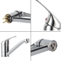 Single lever kitchen faucet with 360° swivel joint, chrome,