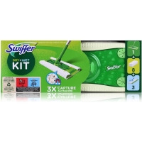 Floor mop Swiffer set with 8 dry and 3 wet cloths for cleaning dust from floors