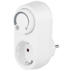 REV Dimmer, LED-Dimmadapter mit 1-fach-Steckdose, Helligkeitsregelung, Weiß