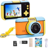 YunLone Kinderkamera, 2,4-Zoll-Digitalkamera, 1080P FHD-Video mit 32G-Karte, 4-facher Zoom, Kinderkamera für Jungen und Mädchen