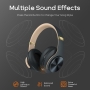 DOQAUS Bluetooth Over-Ear Headphones with 3 EQ Modes, Foldable Stereo HiFi Headset with Microphone