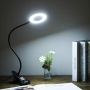 HDJA LED-Leseleuchte, USB-Schreibtischlampe, 3 Lichtmodi und 10 einstellbare Helligkeit, 360° flexible USB-dimmbare Lampe für Buch, Tablet, Camping (schwarz)