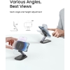 SODI Magnetic Desktop Phone Holder for iPhone 15/14/13/12, Adjustable Foldable Phone Holder for Mag-Safe Charger, Detachable Continuity Camera Mount for Mac