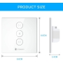 Interruptor de persiana enrollable Etersky Smart WiFi. Panel táctil, control remoto y temporizador a través de la aplicación SmartLife