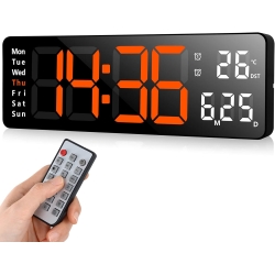 Цифровий настінний годинник від Fuloon з великим 13-дюймовим дисплеєм