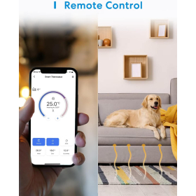 Termostato WiFi Meross, termostato inteligente para caldera, funciona con Apple HomeKit, Alexa y Google Assistant