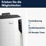 De'Longhi Pinguino PAC EL98 ECO Silent, мобільний кондиціонер з технологією EcoRealFeel для приміщень до 100 м³, 10700 БТЕ/год, 2,7 кВт, 64 дБ, осушувач повітря, клас енергоефективності A, білий [Клас енергоспоживання A]